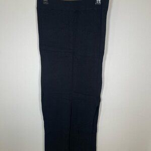 ASOS Design Black Rib Knit Sweater Midi Skirt